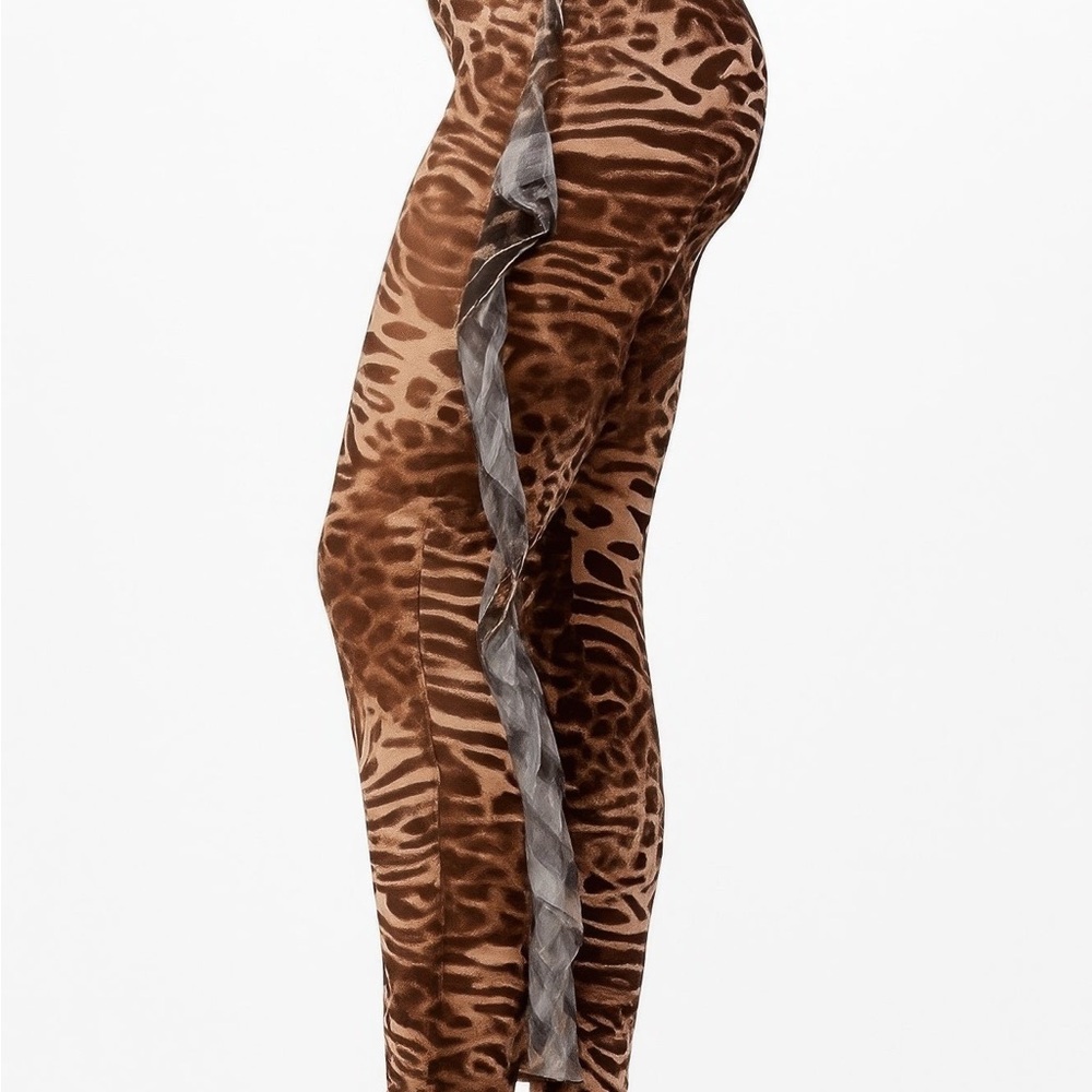 Leopard Side Ruffle Printed Pants - Picture 5 of 5